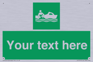 Custom sign safe condition Rescue boat